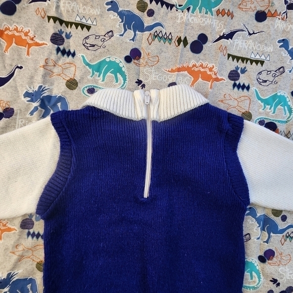 Vintage Boys Zipdown Sweater 12 Months - Picture 6 of 8